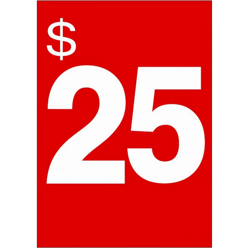 $25 карточки A6 рекламный плакат ценник бумажная бумага для супермаркета магазина