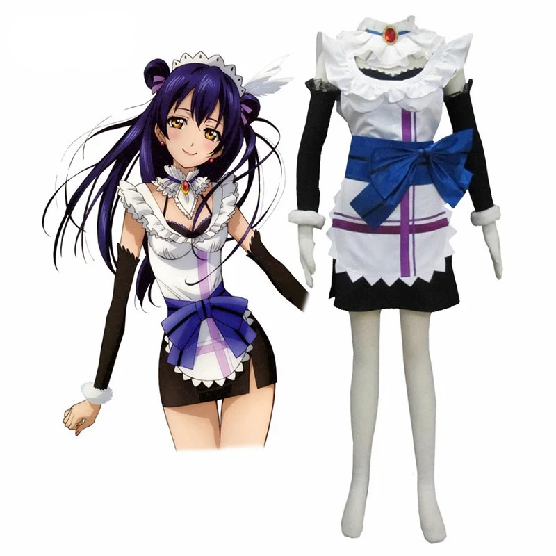 Аниме Love Live! Sonoda Umi горничная Косплей костюмы на Рождество настроить для
