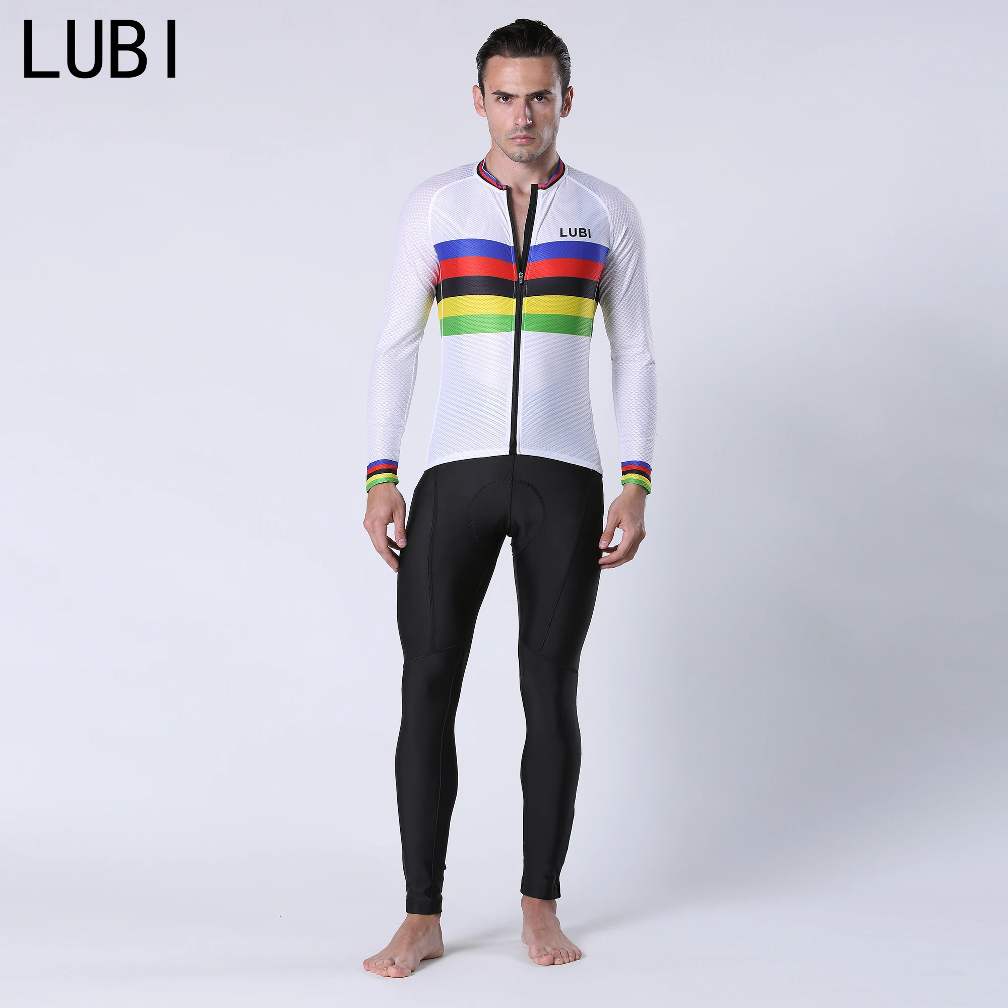 Мужской комплект одежды LUBI Pro для велоспорта одежда из Джерси с длинным рукавом