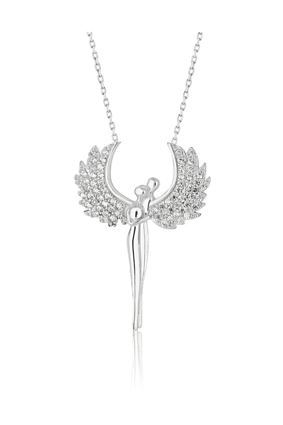 

925 Sterling Silver Stone Angel Chain Necklace