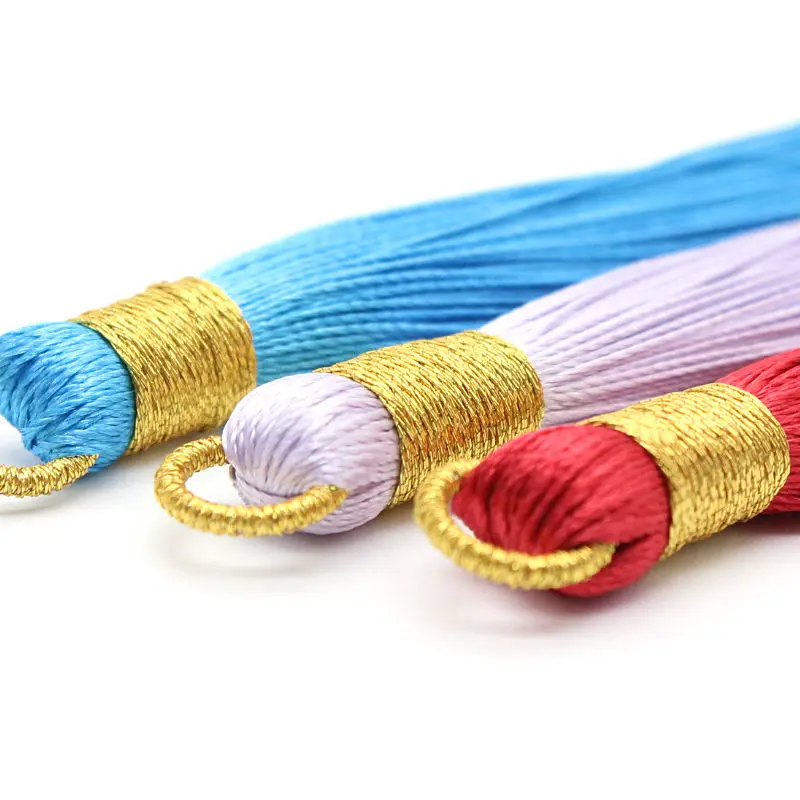 5 шт./упак. 80 мм золотистыми кисточками и затягивающей веревочки украшенные