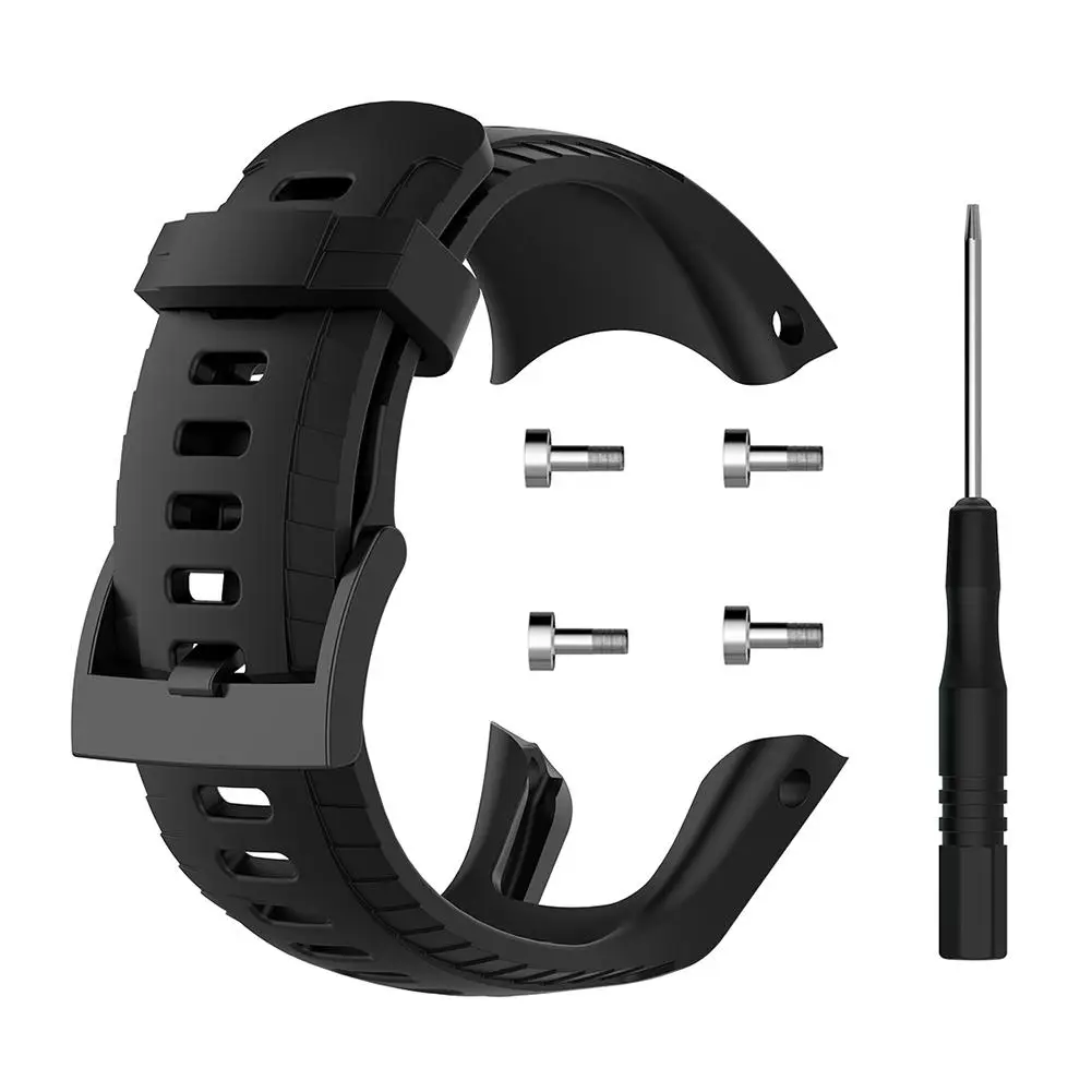 Silicone Band Sports Strap Watchband Simplicity Moderate Softness Wearing Comfort Bracelet Watch Accessories for Suunto 5 | Электроника