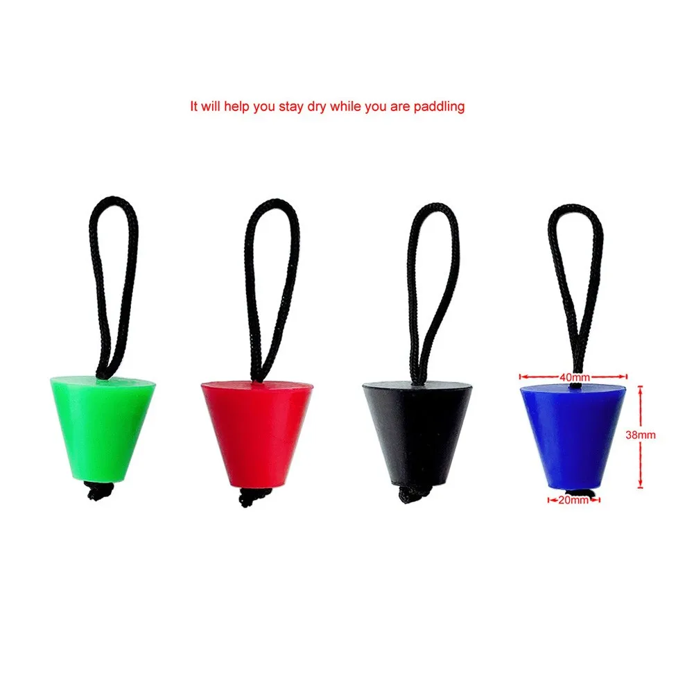 

4PCS Black Red Blue Green Silicone Durable Kayak Scupper Plug Kit Canoe Drain Holes Stopper Bung Accessories