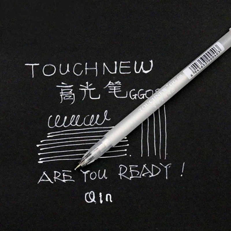 Японские маркеры Sakura белые/золотистые/Серебристые для набросков манга