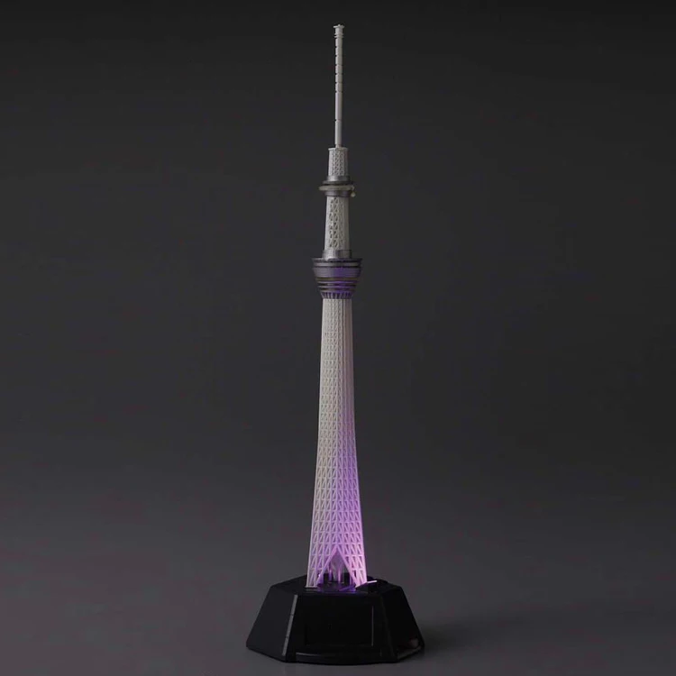 Оригинальные фигурки Bandai 1/2400 сборные с изображением Токийского неба и дерева