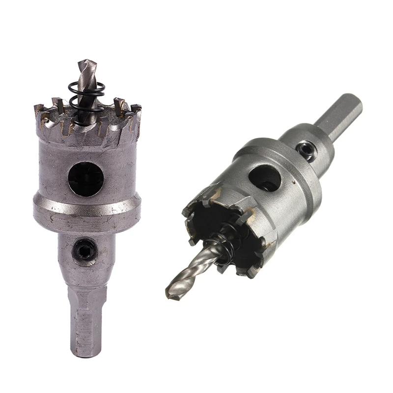 

2 Pcs Carbide Tip Metal Cutter Stainless Steel HSS Drill Bit Hole Saw Holesaw, 45mm & 32mm