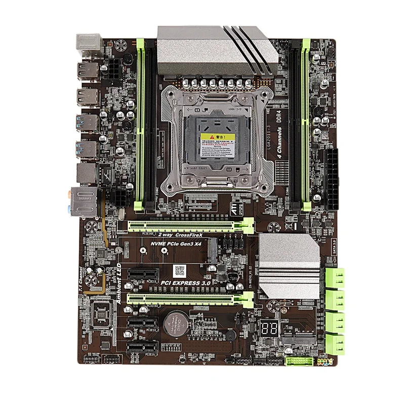 X99 Lga2011 3 материнская плата для Intel I7 E5 4 канальный Ddr4 2133/2400/2800 64G Ram Nvme Ssd M.2 Sata3.0 Usb3.0