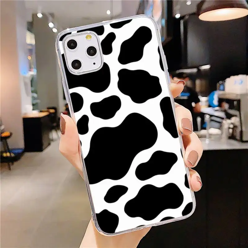

Cow color Print animal pattern Phone Case Transparent soft For iphone 5 5s 5c se 6 6s 7 8 11 12 plus mini x xs xr pro max