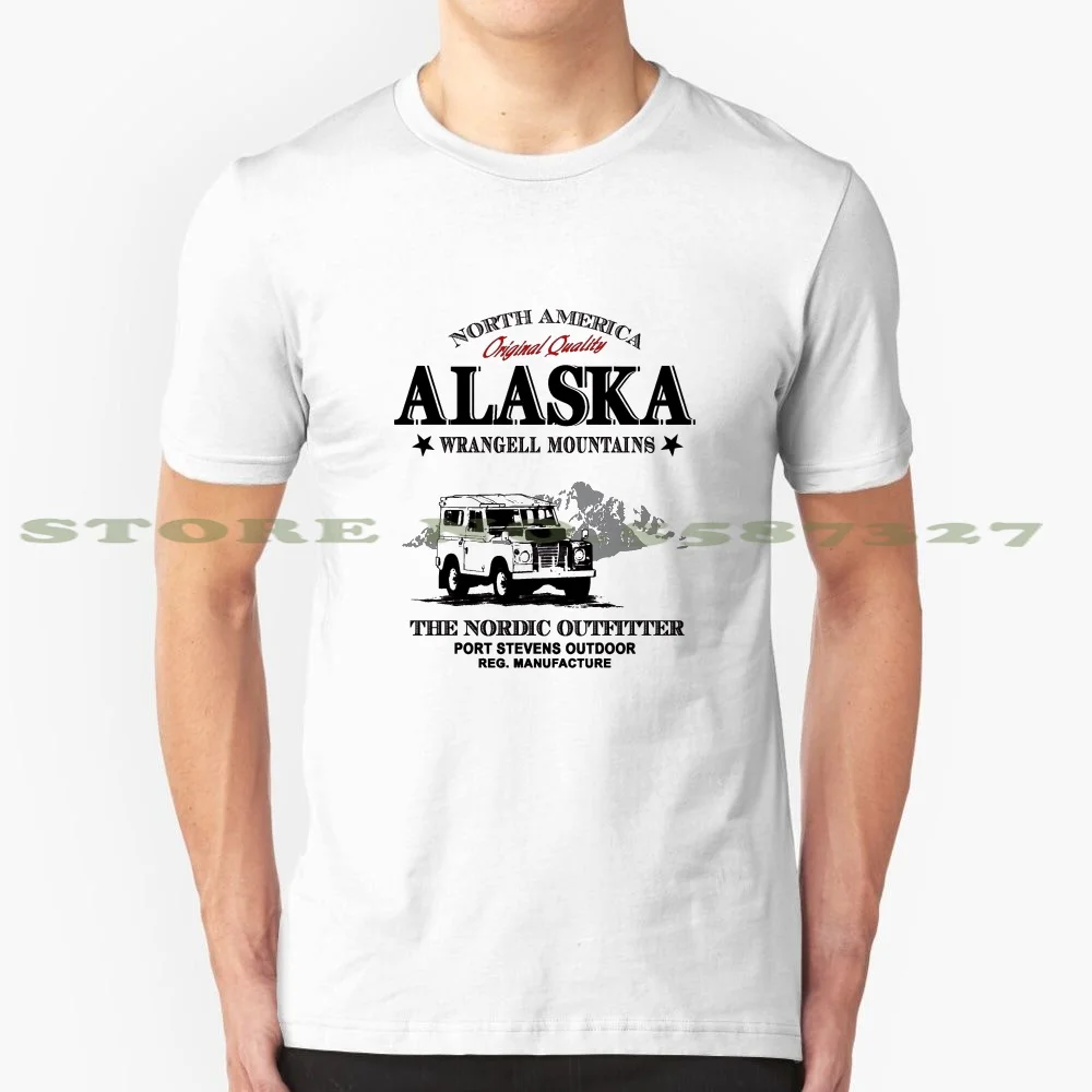 Летняя забавная футболка для мужчин и женщин Alaska Arktis Far North Usa США дикая природа джип|Мужские футболки| |