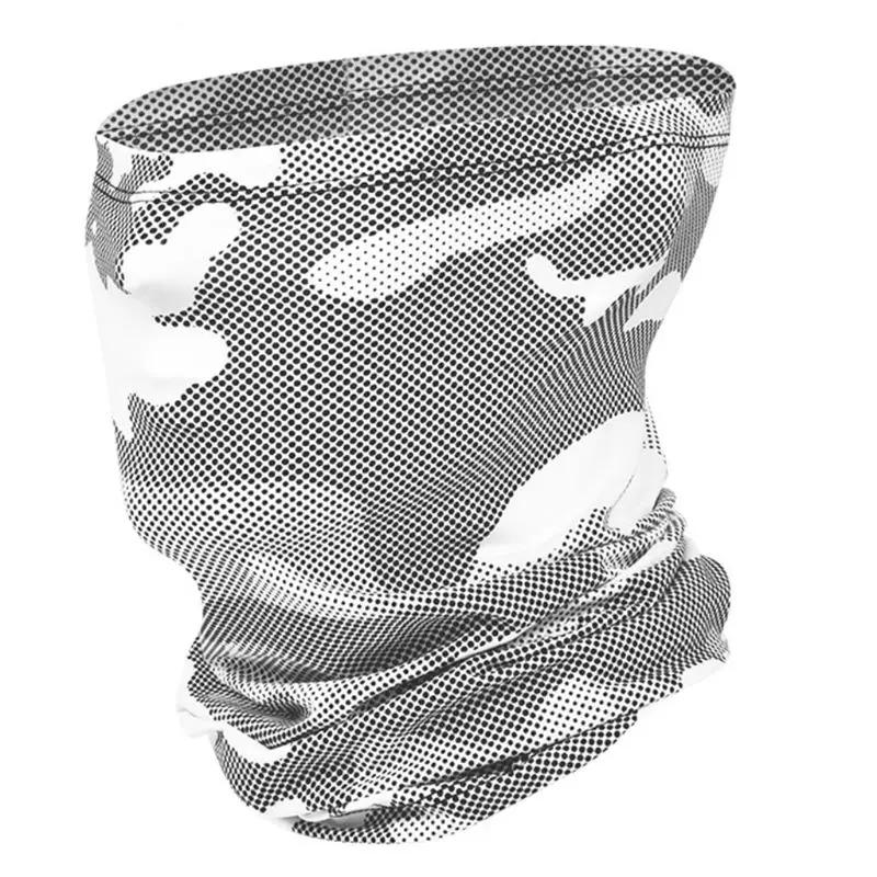 

Unisex Summer Outdoor Ice Silk Neck Gaiter Scarf UPF50 Sunscreen Fishing Hiking Cooling Earloops Face Mask Camouflage Bandana