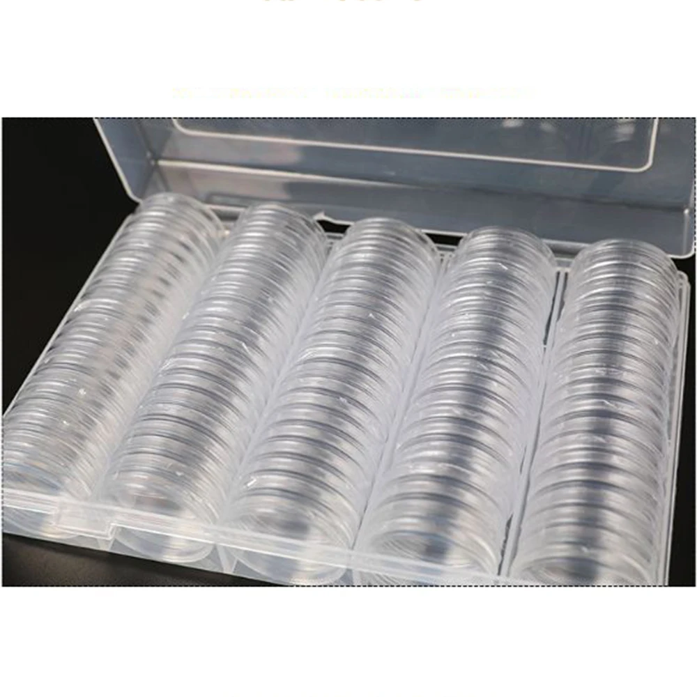 

30 мм 100 шт. Серебряная монета держатель для карт чехол капсулы для монет контейнер для хранения с организатор ящик для хранения коллекция мо...