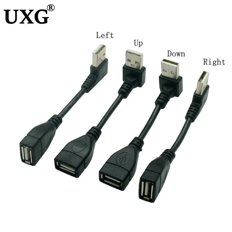 Удлинительный USB-кабель под углом 90 градусов USB 2 0 короткий кабель для Smart TV PS4