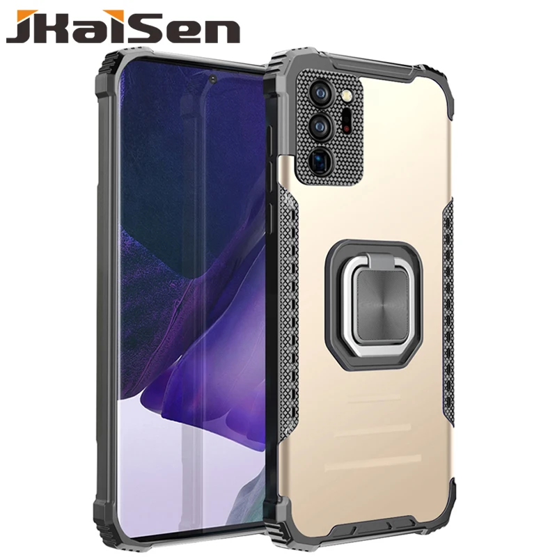 

JKaiSen Shockproof Magnetic Stand Phone Case For Huawei Y7A Strong Anti-Fall Armor Ring Protective Cover For Huawei P Smart 2021