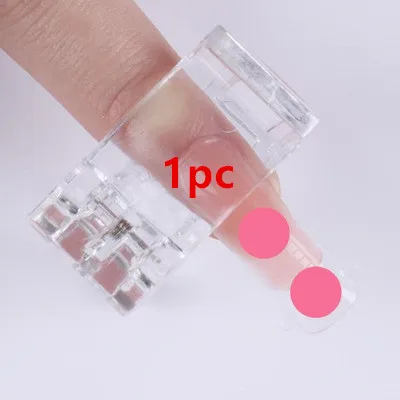1pc 1 шт. Форма для ногтей горячая Распродажа клипса для ногтей прозрачный полигелиевый быстростроительный гель лак для ногтей инструмент - Цвет: 1pc