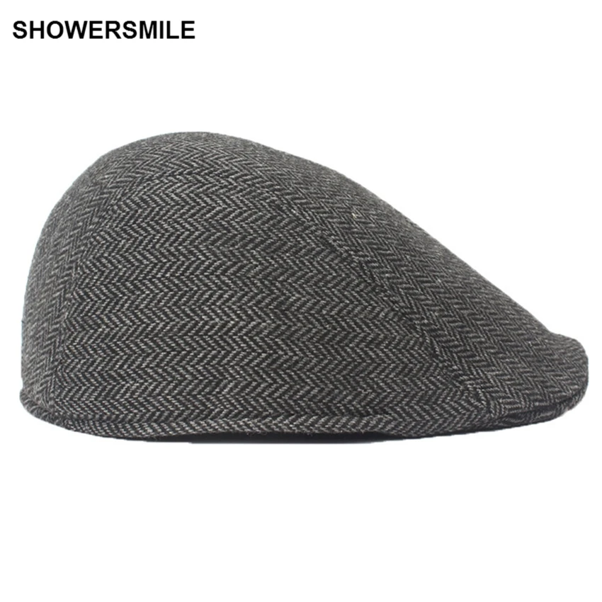SHOWERSMILE брендовая Кепка с узором в елочку берет для мужчин и женщин Британский