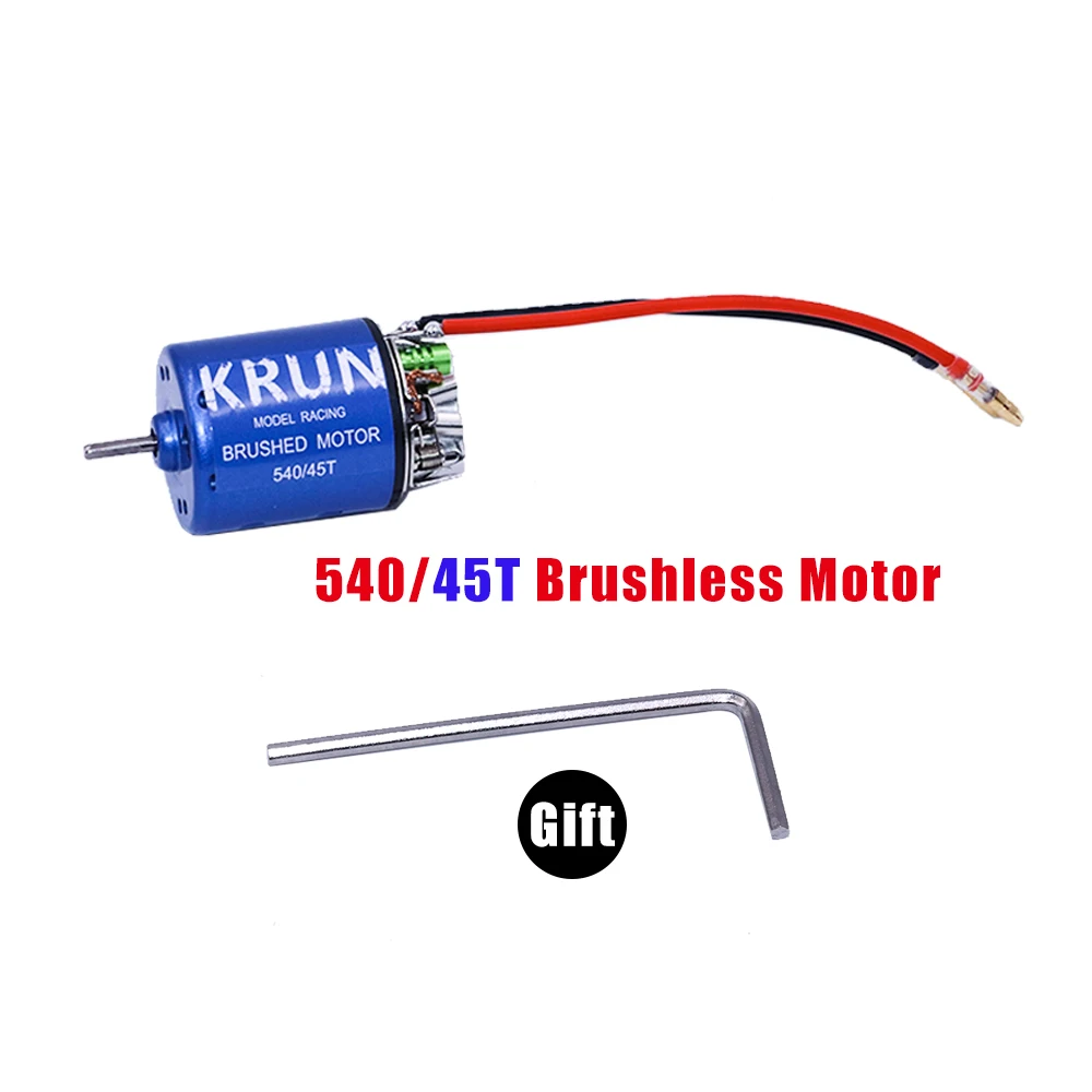 45T KRUNRC 540 21T 35T 45T 55T 80T 540 матовый мотор для 1/10 внедорожных рок-гусеничных альпинистских автомобилей RC щеткой моторов - Цвет: 45T