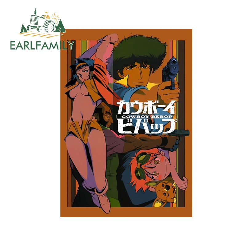 

EARLFAMILY 13cm x 9.4cm for Cowboy Bebop Car Stickers Motorcycle Fine Snowboard Graphics Waterproof Snowboard Camper Decal