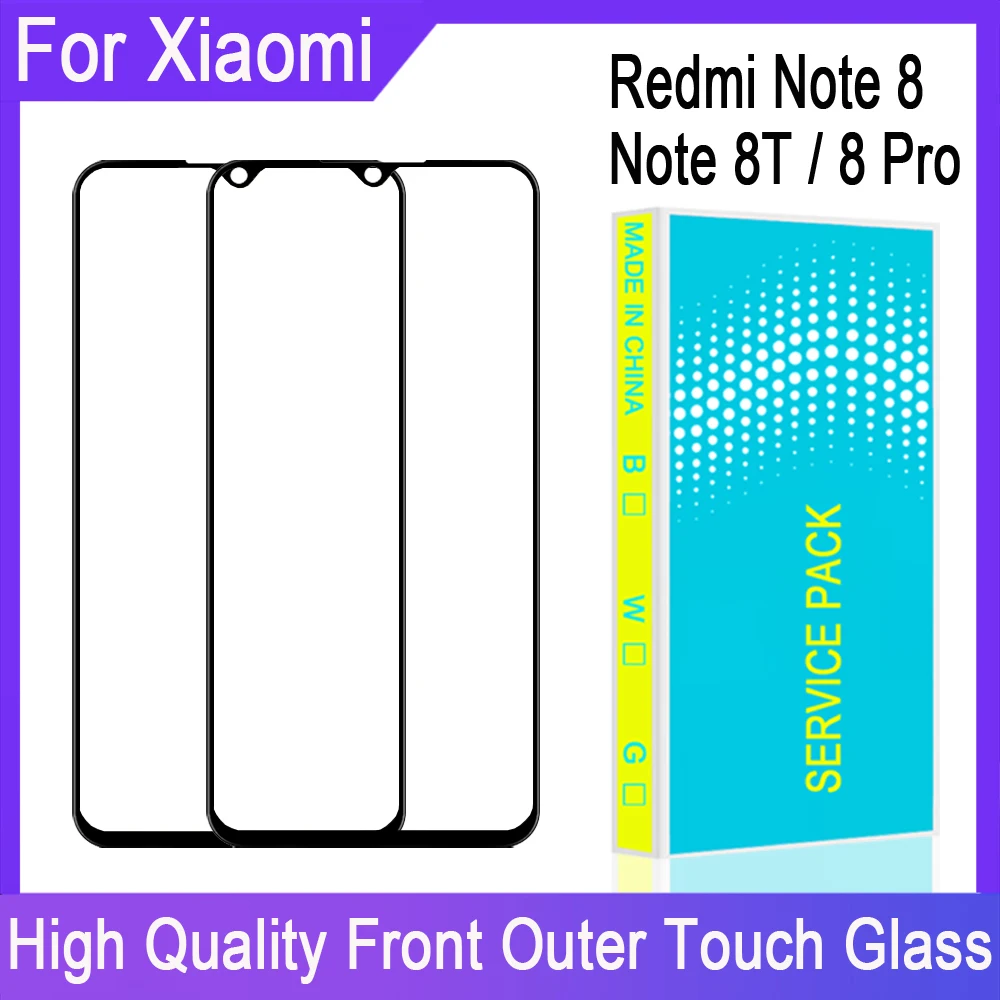 ЖК дисплей Сенсорная Панель переднее стекло для Xiaomi Redmi Note 8 8T Pro внешнее сенсорный