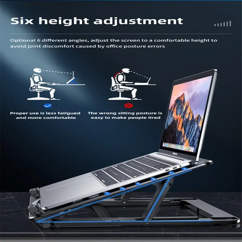 

Laptop Radiator Bracket With Dual Cooling Fan Desktop Folding Cooling Stand Holder Support All Sizes Notebook Computers