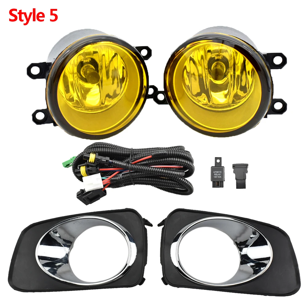 Автомобильная противотуманная фара для Corolla Axio Fielder 2007, комплект аксессуаров для автомобиля, АБС-пластик, 12 В, покрытие и провод