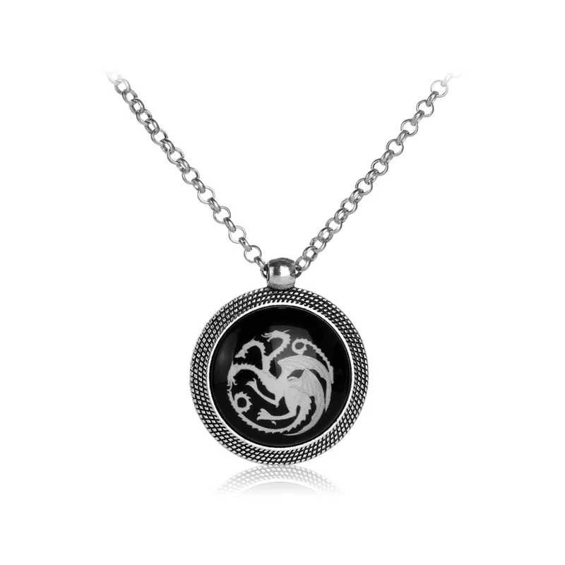 

Geometric Circle Luminous Animal Retro Dragon Shield Pendant Necklace Love Woman Mother Girl Gift Wedding blessing Jewelry