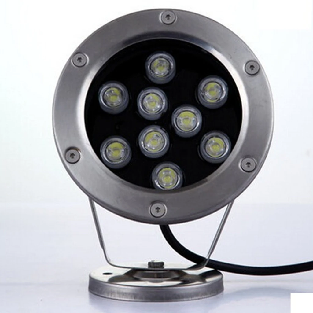 Фонтан 9 ваттов 12 светодиодный подводный светильник 12V 24V 110V 220V Поворотный