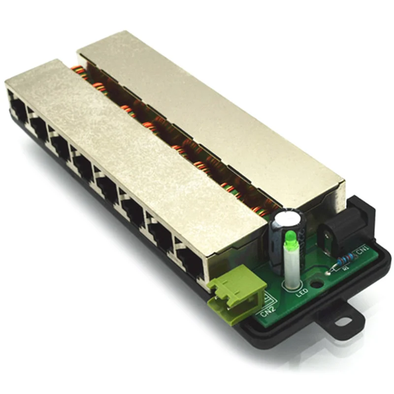 8 портов пассивный адаптер PoE 8Ch источник питания Ethernet Poe шпилька форсунки 4 5(+)/7 8(-)