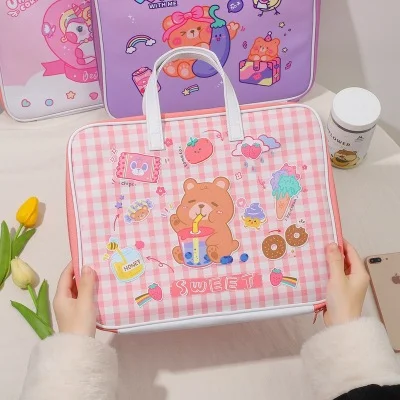 

Tablet Case Pouch Laptop INS bear ipad flat liner bag For Ipad 13 inch laptop case cute cartoon girls