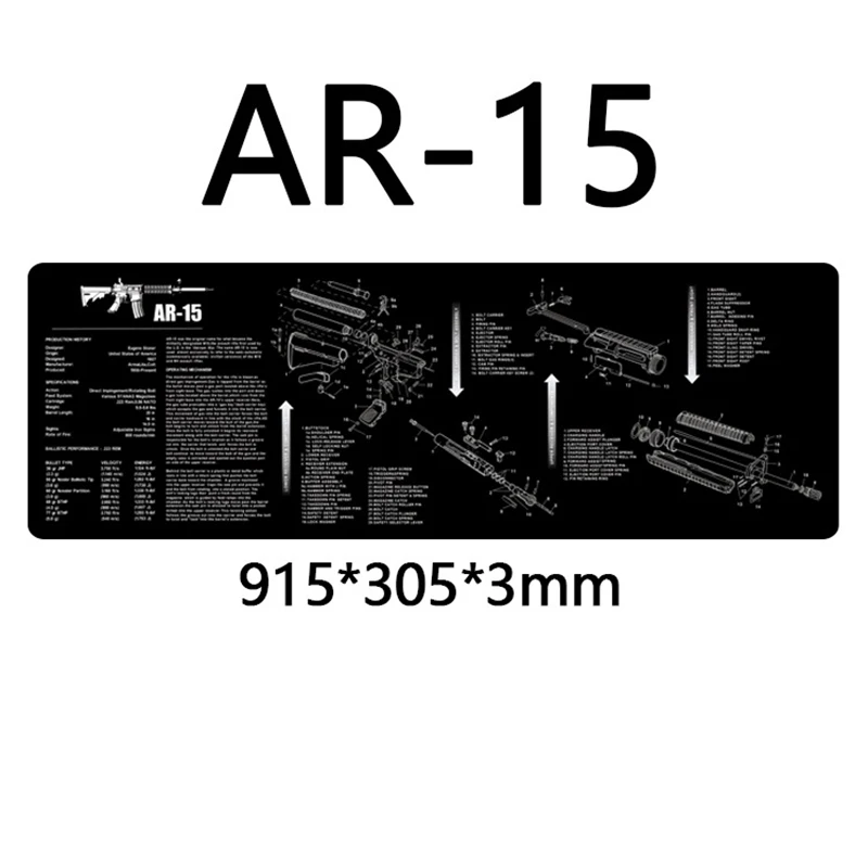 Gun Cleaning Mat Glock AK47 AR 15 Remington 870 HK USP SIG SAUER P226 BERETTA 92 Bench Airsoft Hunting Accessories Equipment | Спорт и