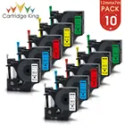 Картридж King 10PK, смешанный 45013 40913 для Dymo D1 12 мм лента для маркировки Dymo Label Manager LM160 совместимая наклейка с Dymo принтер 43610