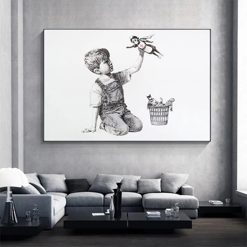 

Banksy Game Changer Nurse Tribute Canvas Painting Wall Art Poster and Pictures for Office Hospital Living Room Bedroom Decor