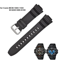 for casio mcw 100h110h w s220 hdd s100 ae20002100 driving sport waterproof silicone 16mm watch replace bracelet for men women