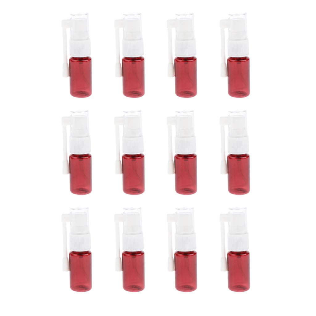 12Pcs 10ml Spray Bottles - Empty Nasal and Oral Sprayer Mouth Nose Throat Applicators for Daily Care Home Travel Beauty Salon | Красота и