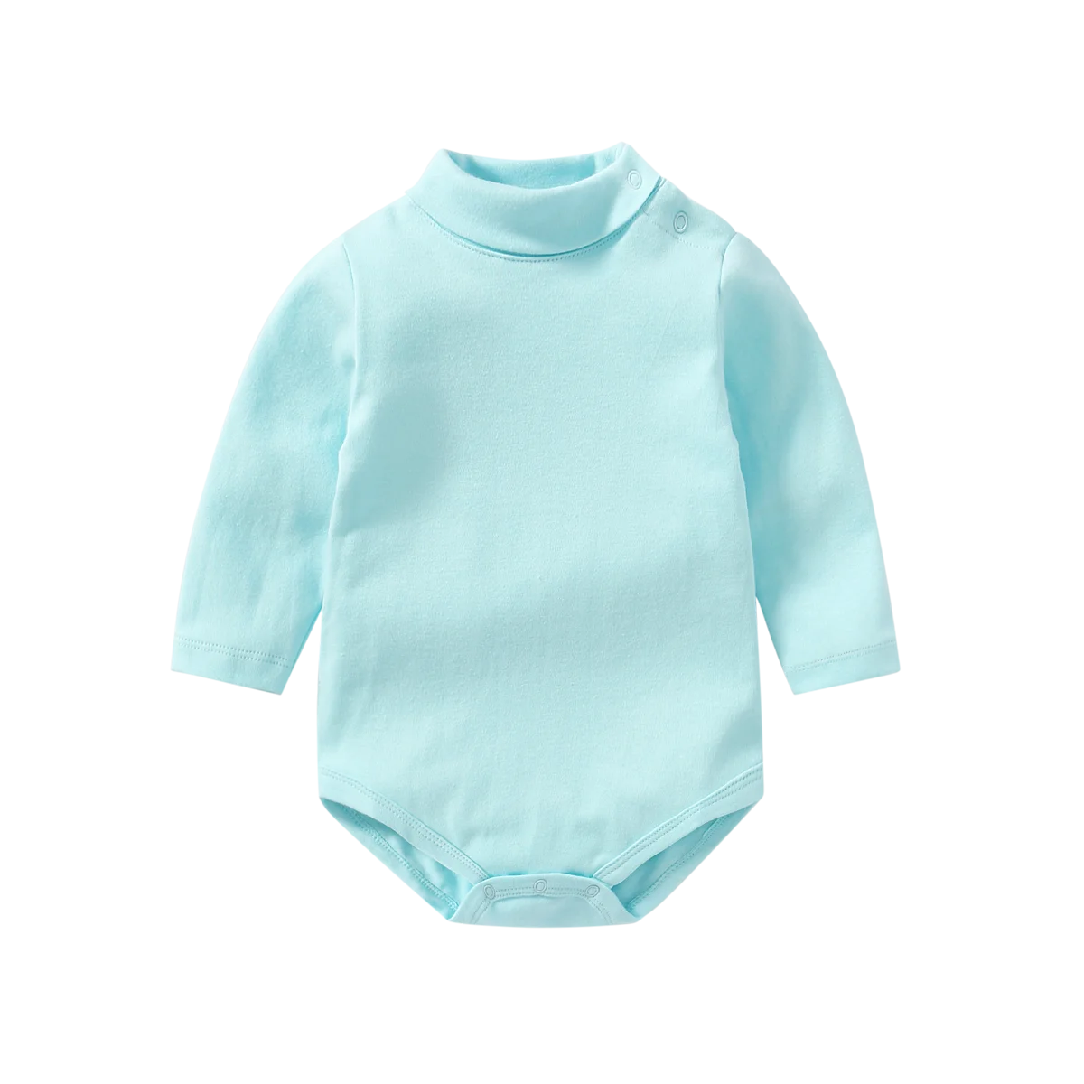 Blue Костюм для новорожденных девочек; боди Bebe с высоким воротником и длинными рукавами для малышей; боди для новорожденных; хлопковое боди для мальчиков и девочек; одежда для близнецов; комбинезон для малышей - Цвет: Blue