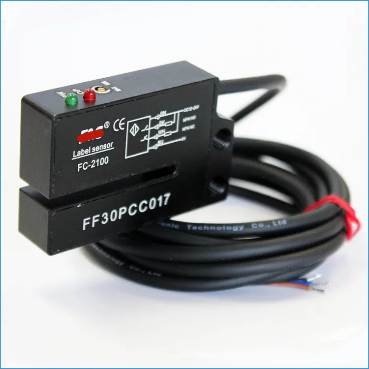 

New Original FC-2100 FC-2100P Label Sensor 4 Wire NO NC Electronic Label Detector Photoelectric Sensor