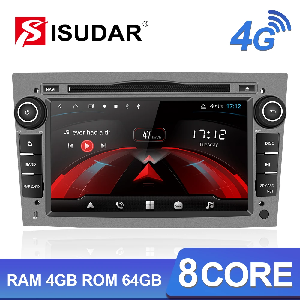 Isudar H53 4G Android 2 Din Авто радио для OPEL/ASTRA/Zafira/Corsa Автомобильный мультимедийный dvd-плеер gps 8 Core ram 4 Гб rom 64 Гб USB DVR