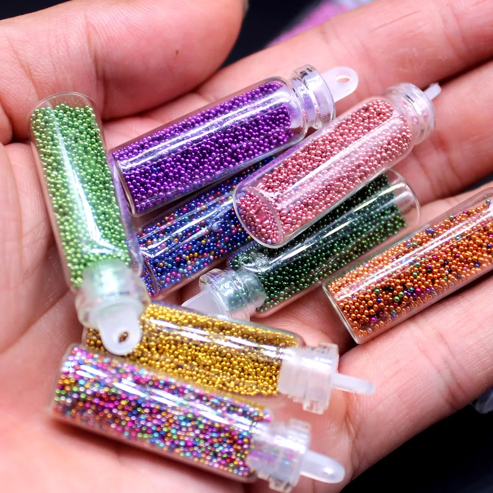 

1 Bottles Nail Art Rhinestones Beads Sequins Glitter Tips Decoration Tool DIY Nails Design Manicure Decorations