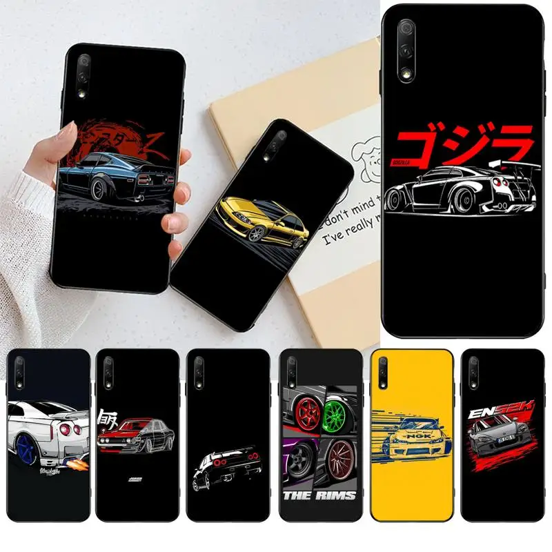 

YJZFDYRM Tokyo JDM Drift Sport Car Painted Phone Case For Huawei Nova 6se 7 7pro 7se honor 7A 8A 7C Prime2019
