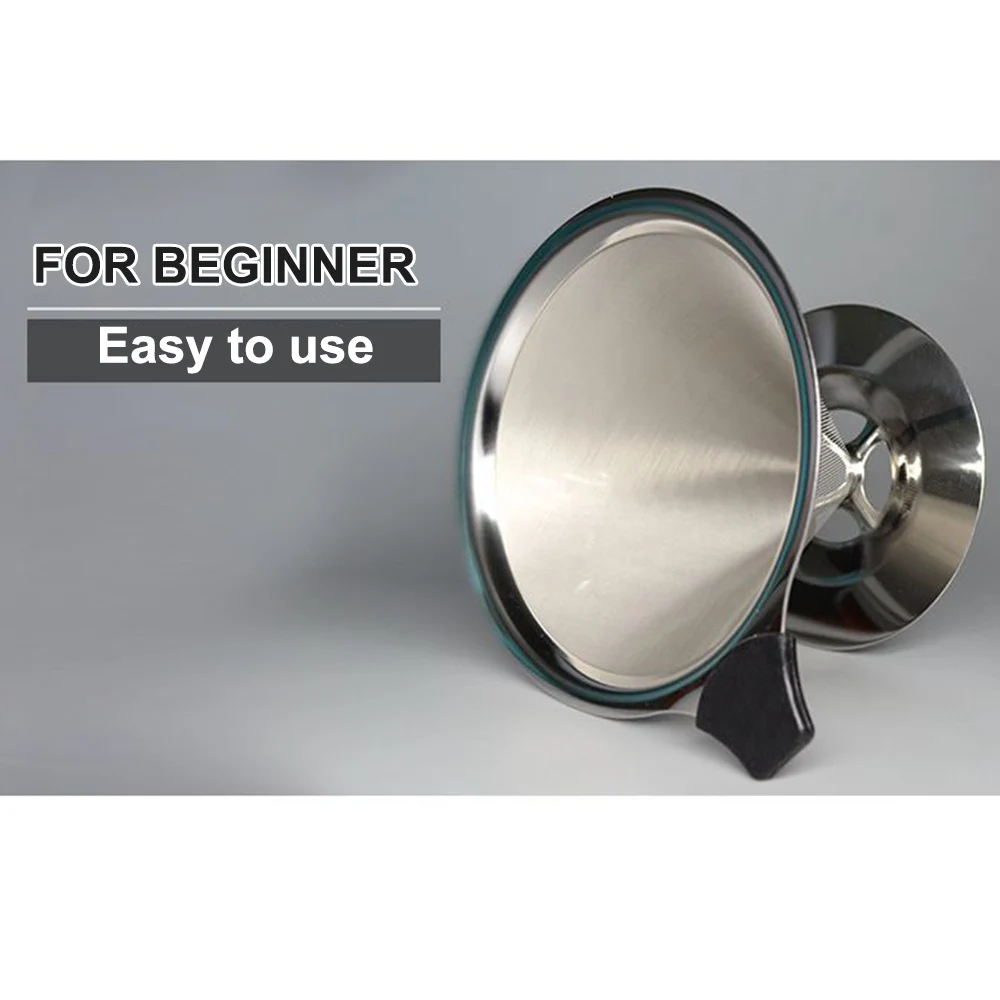 

Stainless Steel Coffee Filter Holder Reusable Coffee Filters Dripper v60 Drip Coffee Baskets Household Kitchen Accessories Tool