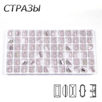 ctpa3bi light rose color glass baguette sew on rhinestones pointback sewing with claw rhinestone for clothes shoes decoration