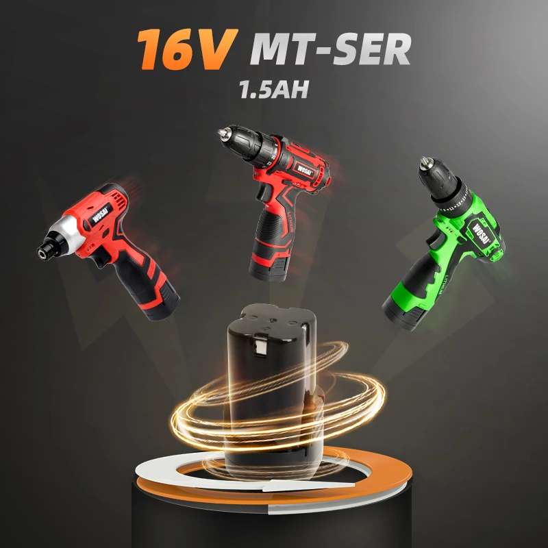 

WOSAI 16V Electric Drill Powerful Screwdriver Cordless Drill Mini Wireless Driver and Drill Woodworking MT-Series