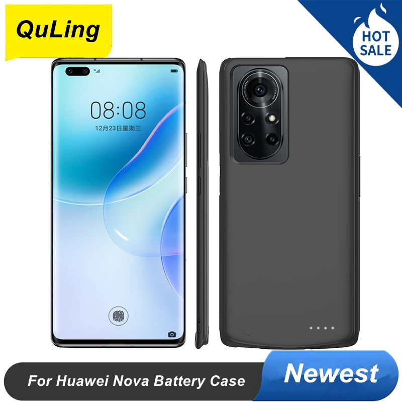 

QuLing для Huawei Nova 8, 7 Pro, 4, 4E, 5 Pro, 5i Pro, Nova 6, 6 SE, чехол для аккумулятора, внешний аккумулятор для Huawei Nova 8, чехол для зарядного устройства
