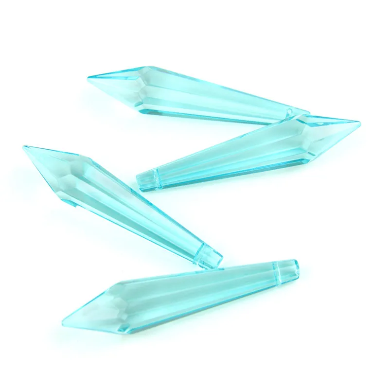 

Crystal Icicle Prisms 63mm/80mm Mix Color Single Face U Drop Chandelier Parts Glass Chandelier Pendants Wedding Ornaments