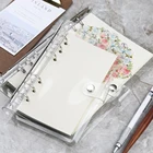 Прозрачный чехол для ноутбука A4A5A6A7, свободное кольцо с листьями, ежедневник, сумка для хранения карт, школьные и офисные принадлежности