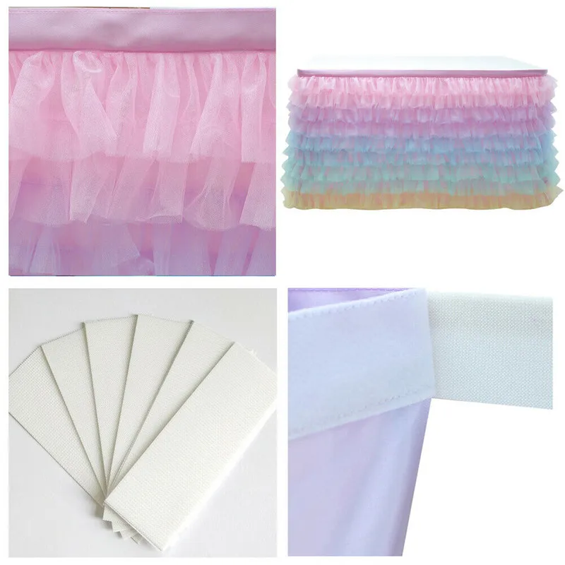 Новый модный многослойный фатиновый чехол для стола кружевные юбки праздничная