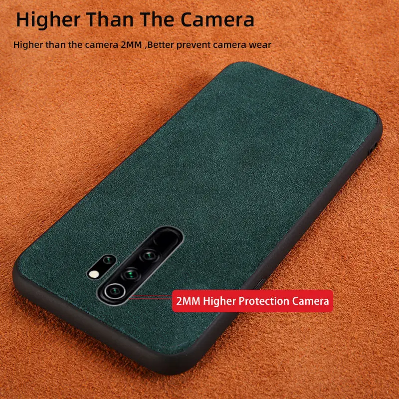 Чехол из натуральной коровьей замши для сотового телефона Xiaomi Redmi Note 8 7 Pro 8T чехол