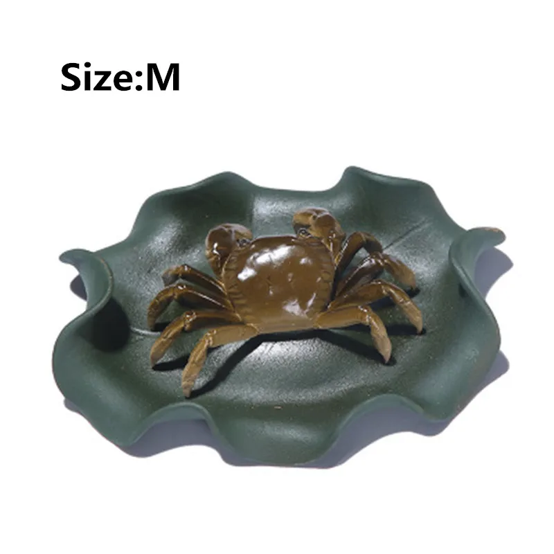 Чайный поднос из фиолетовой глины ручной работы меняющий цвет краб китайский