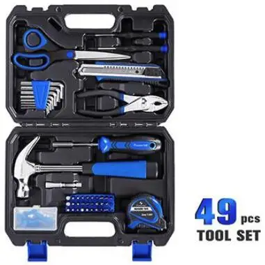 

49 Ratchet Wrench Hand Tools Set Combination Socket Adapter Kit Spanner Set General Household Wrench Set Tool