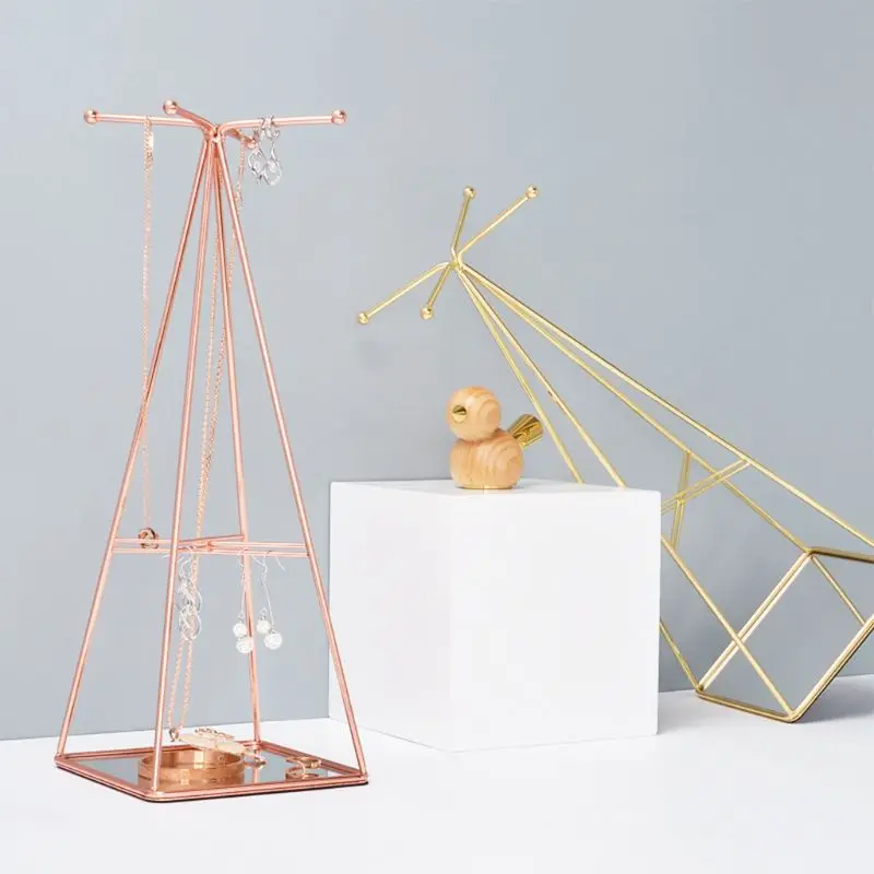 

G2AF Jewelry Display Stand Iron Necklace Ear ring Holder Bracelet Fashion Organizer