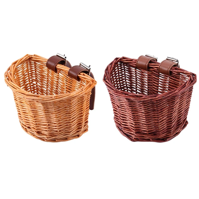 

2 шт., Детские винтажные фотокорзины для велосипеда